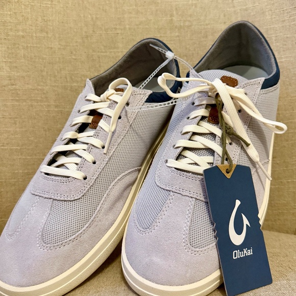 NEW w tags! Men's OluKai Punini Sneakers 10, collapsable heel. Vapor/Trench blue - Picture 3 of 10